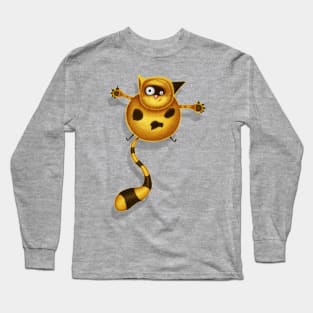 Flying Fat Cat | Brown Long Sleeve T-Shirt
